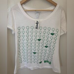 NWT 2XL Rinky Women’s St. Patrick’s Day Shamrock Minnesota Wild Shirt